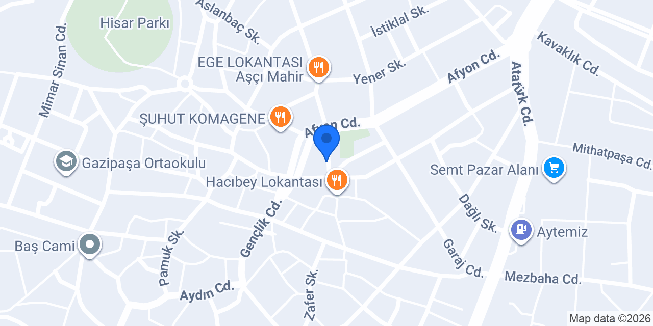 Bayramoğlu Emlak Şuhut konumu