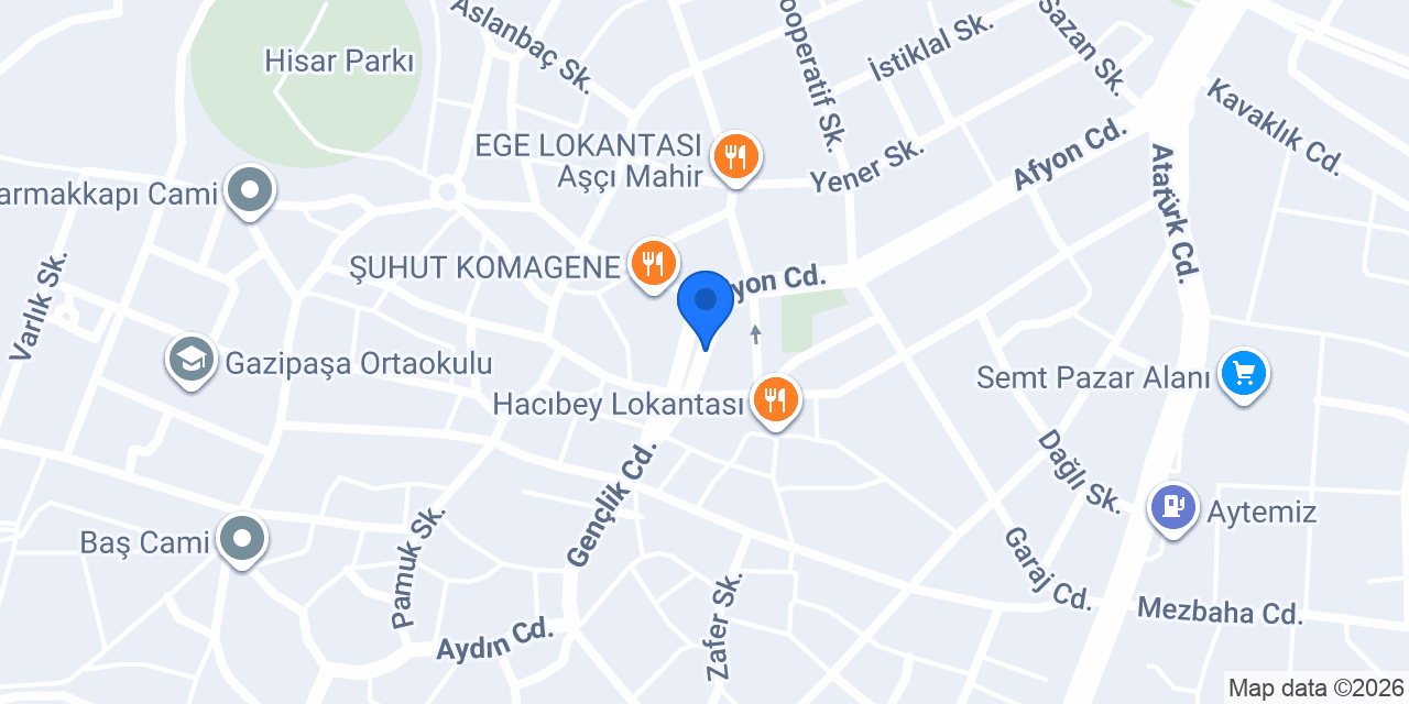 Şuhut Belediyesi konumu