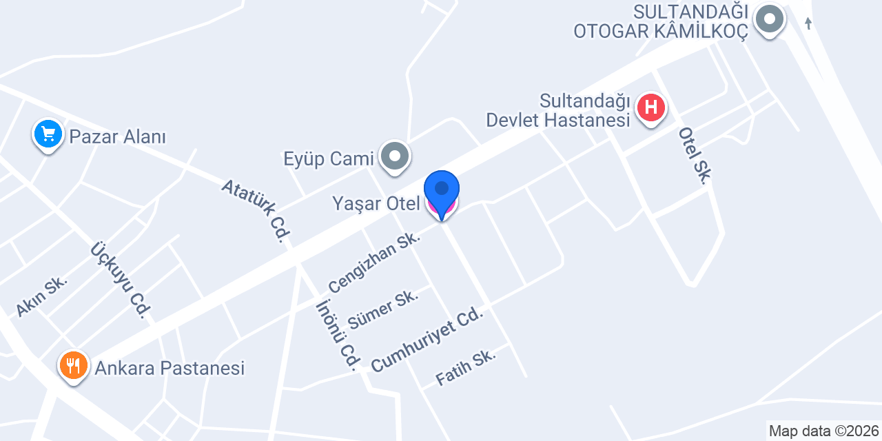 Yaşar Otel konumu