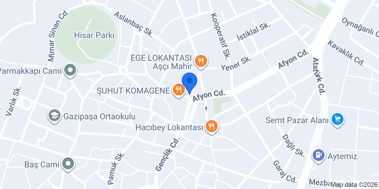 Şuhut Noterliği konumu