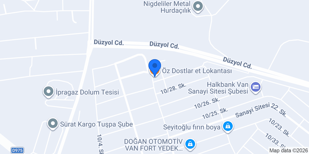Öz Dostlar et Lokantası konumu