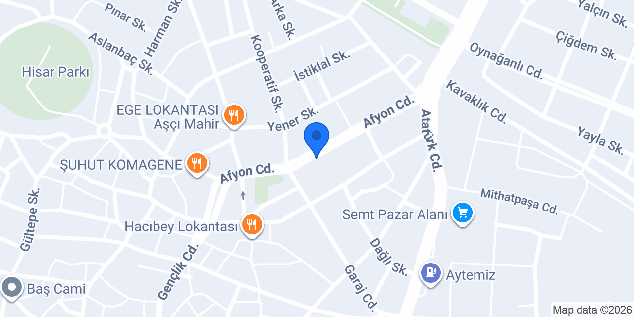 KOCATEPE PASTAHANESİ konumu
