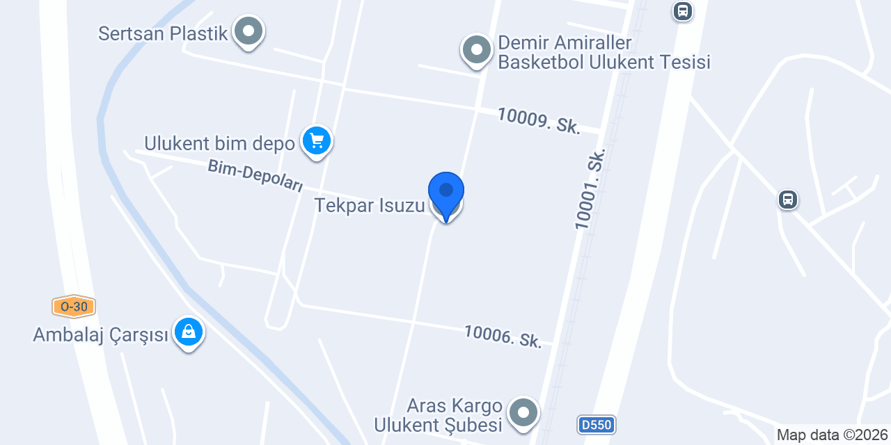 Tekpar Isuzu konumu