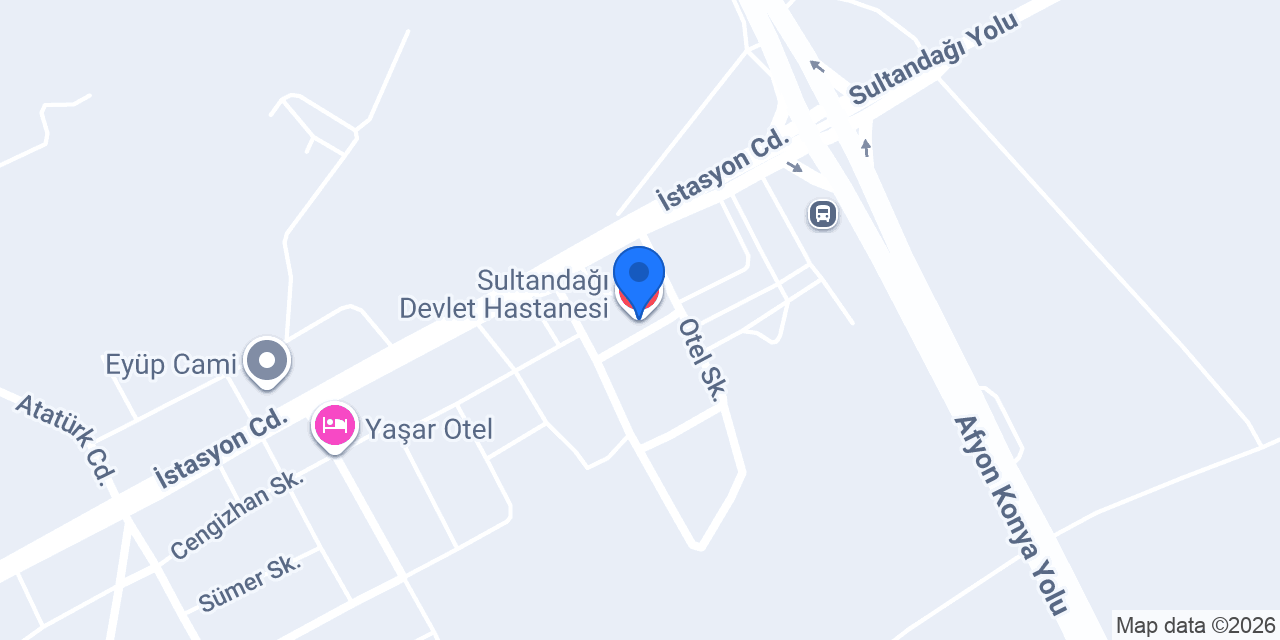 Sultandağı Devlet Hastanesi konumu