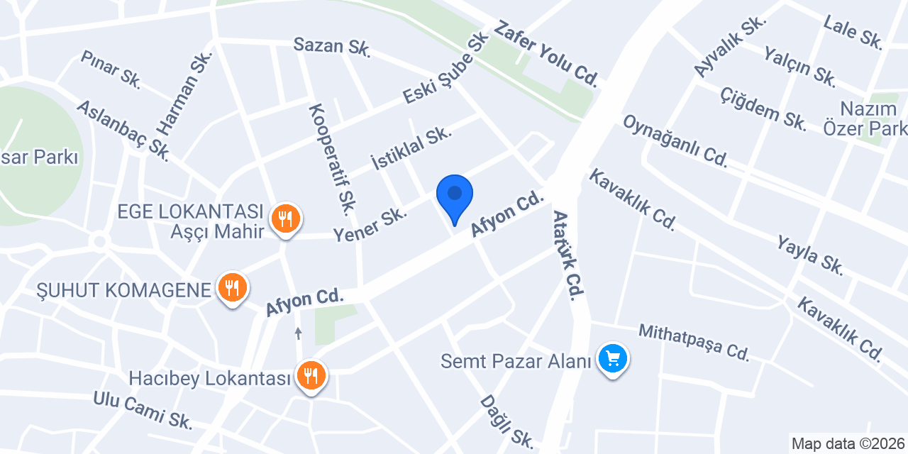 Şuhut Halk Eğitimi Merkezi konumu