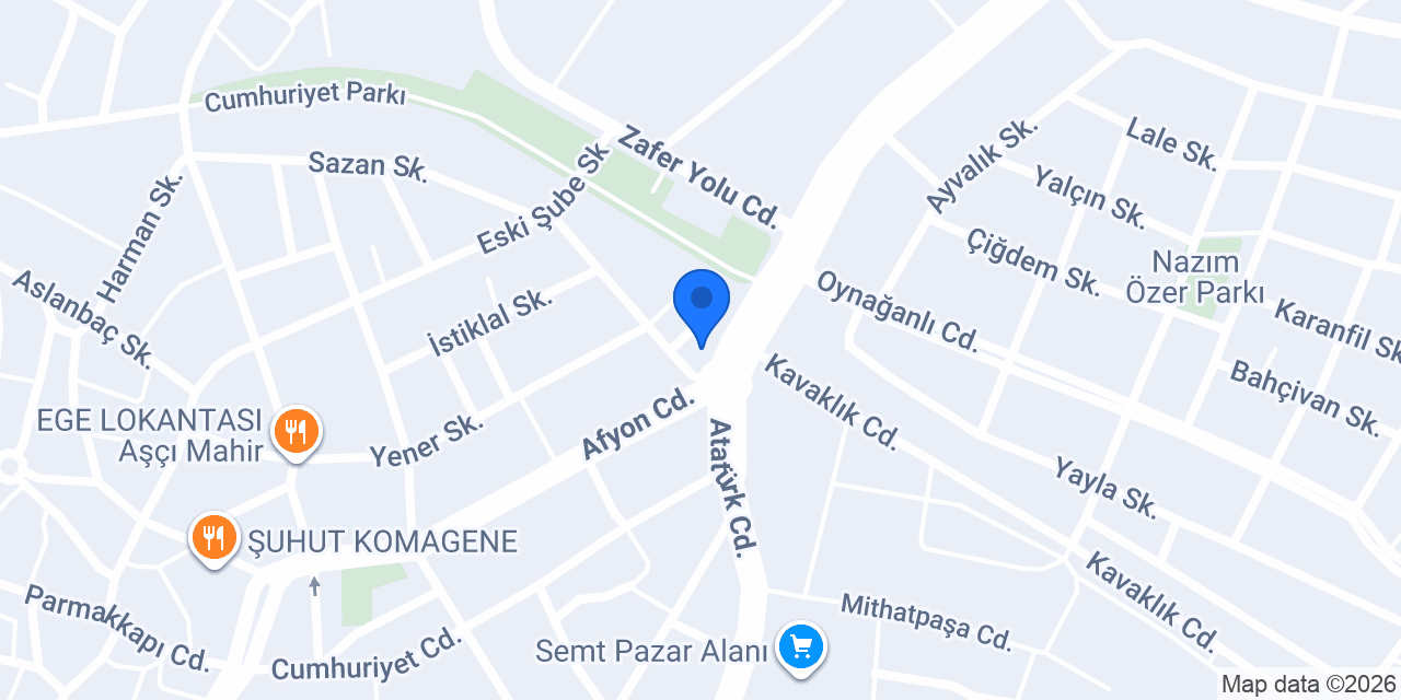 Diş Hekimi Sena Çakmak konumu