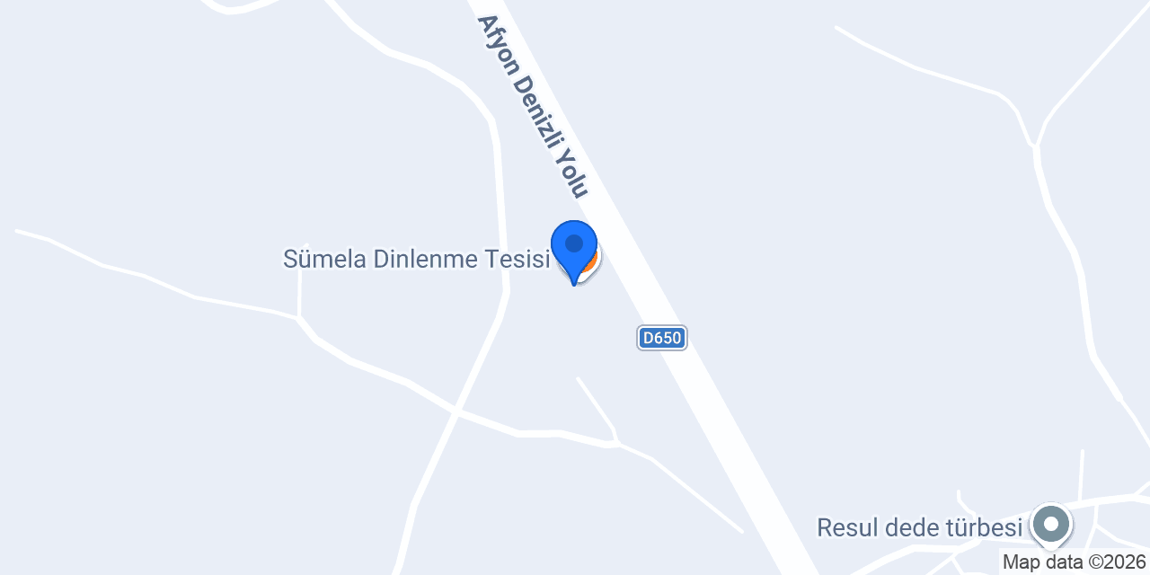 Sümela Dinlenme Tesisi konumu