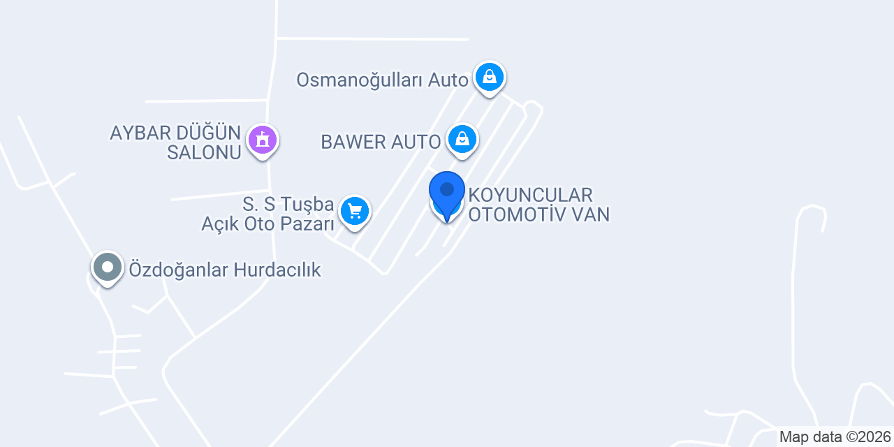 KOYUNCULAR OTOMOTİV VAN konumu