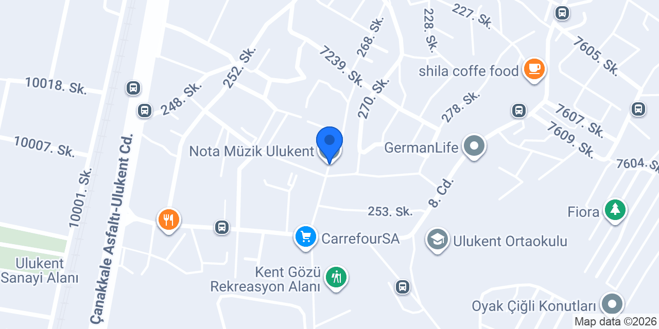 Nota Müzik Ulukent konumu