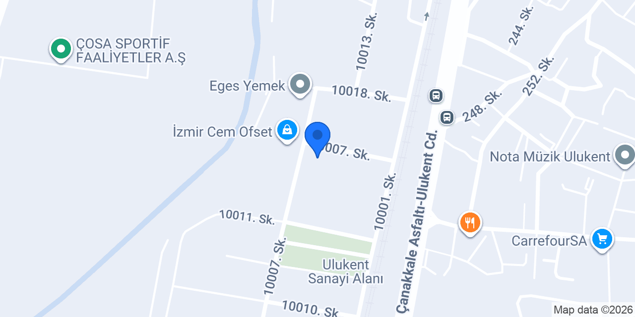 Sına Tekstil konumu