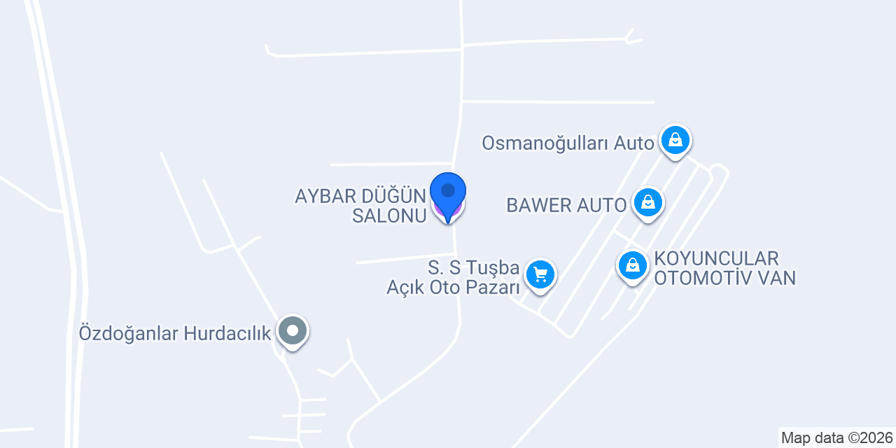 AYBAR DÜĞÜN SALONU konumu