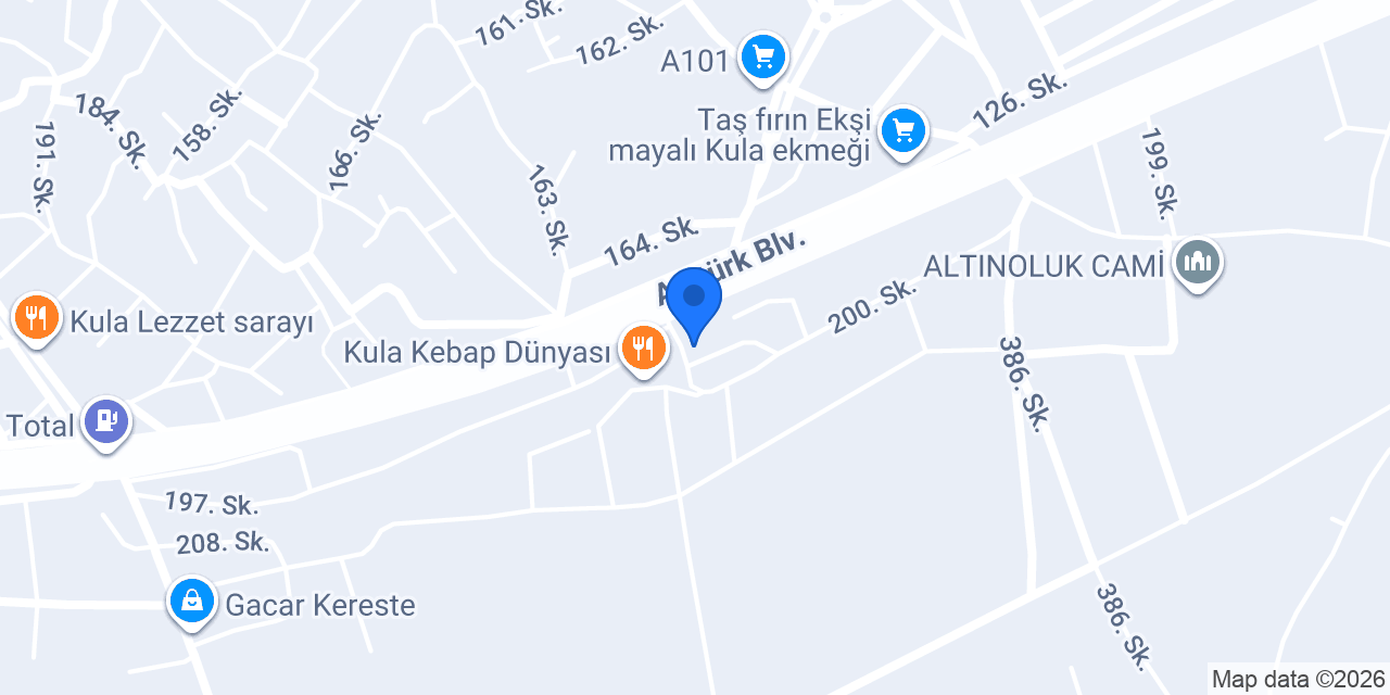 Kula Ekmek Firini konumu