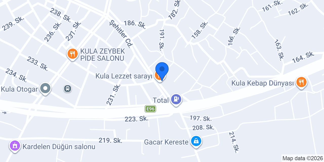 Kula Lezzet sarayı konumu
