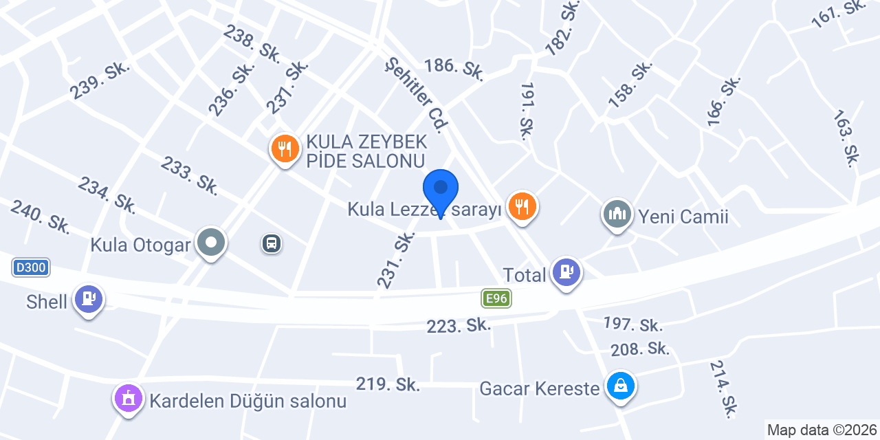 Kula Beşibiryerde A.Ş. konumu