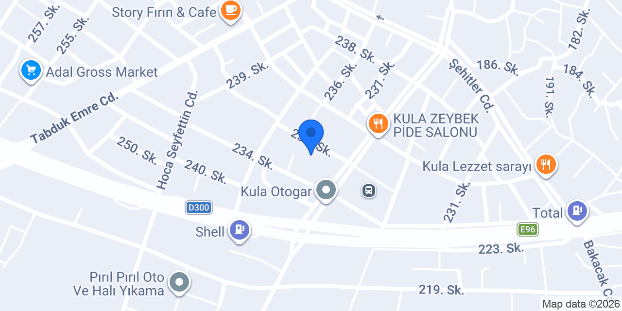 Kula Tapduk Emre İlkokulu konumu