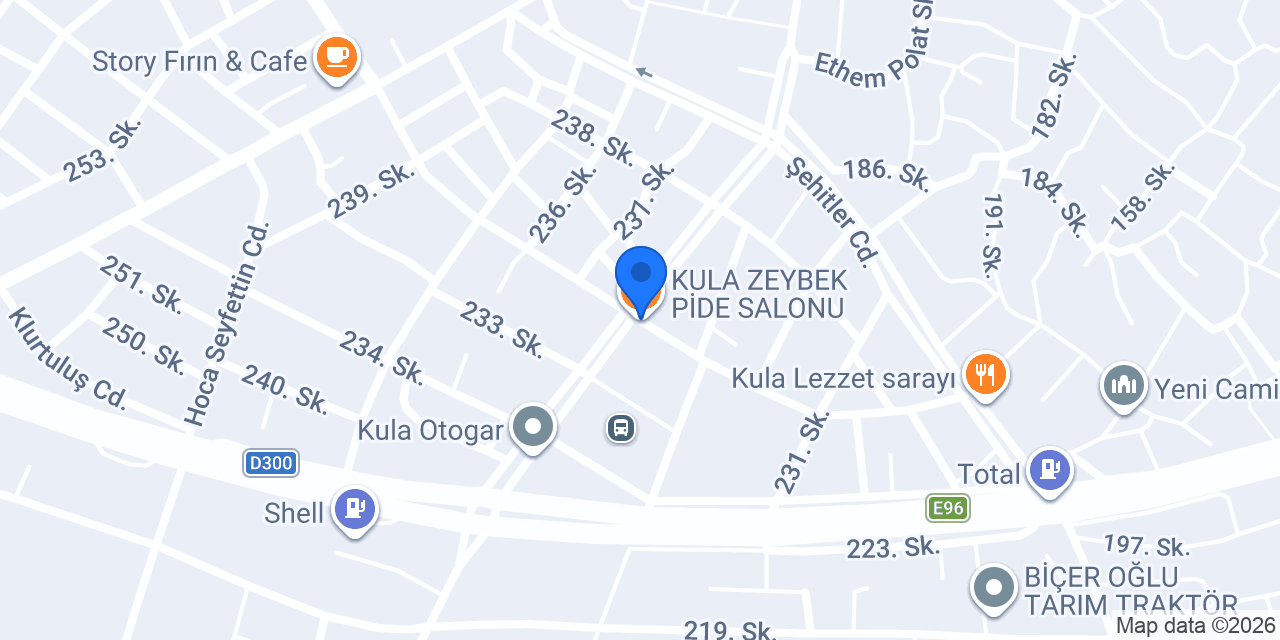 KULA ZEYBEK PİDE SALONU konumu