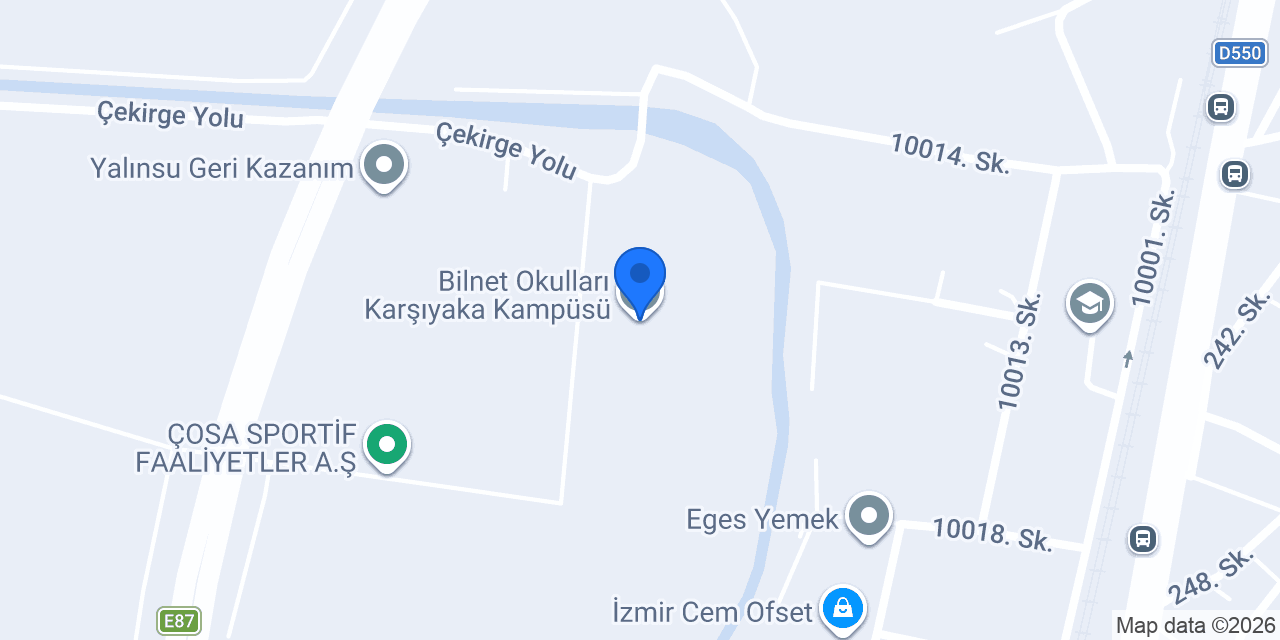 Bilnet Okulları Karşıyaka Kampüsü konumu