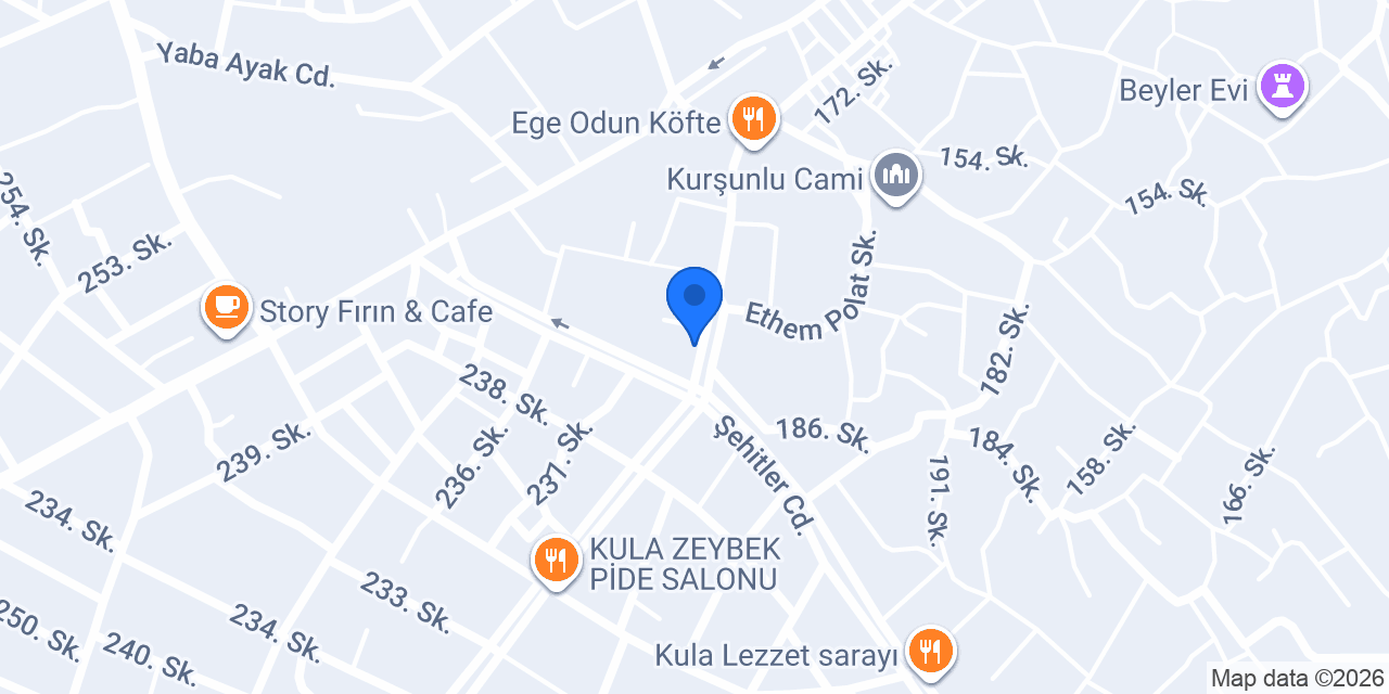 Halkbank Kula Şubesi konumu