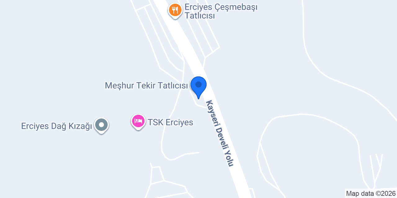 Meşhur Erciyes Tatlıcısı konumu
