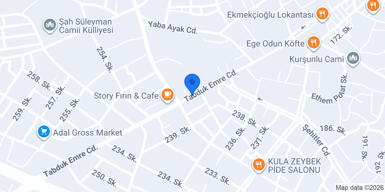 Kula Yunus Emre Anadolu Lisesi konumu