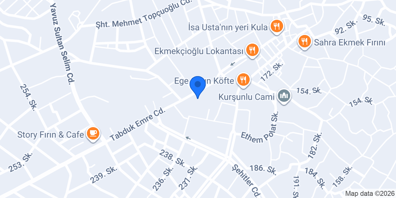 Kula İlçe Emniyet Müdürlüğü konumu