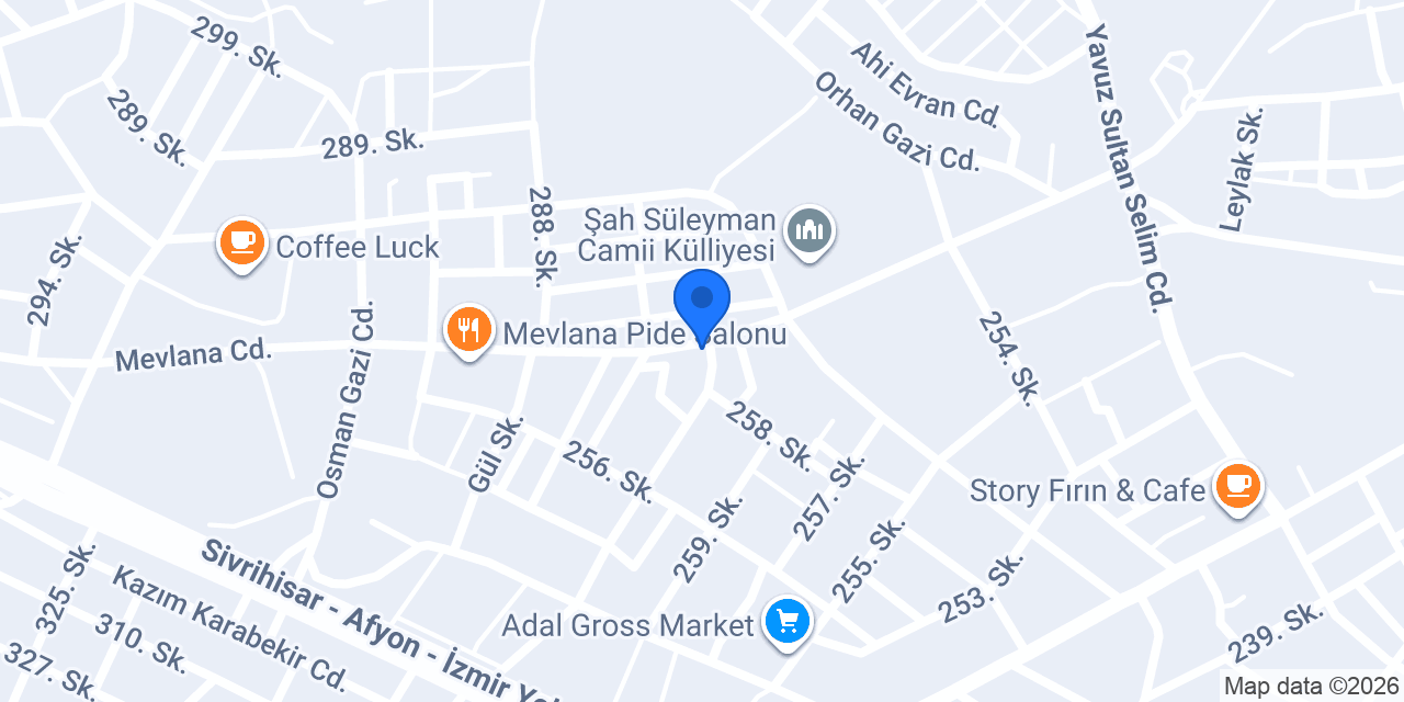 Malkoçoğlu market konumu