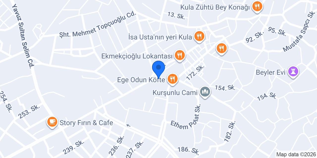 VakıfBank Kula Şubesi konumu