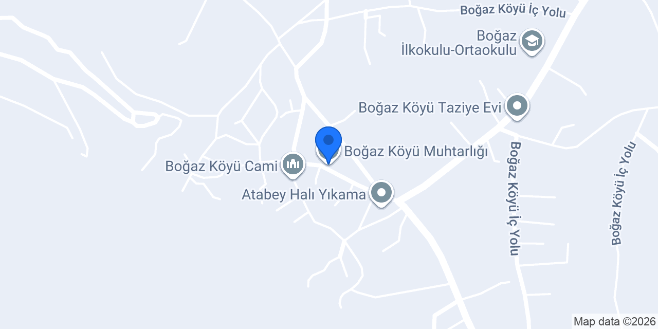 Boğaz Köyü Muhtarlığı konumu