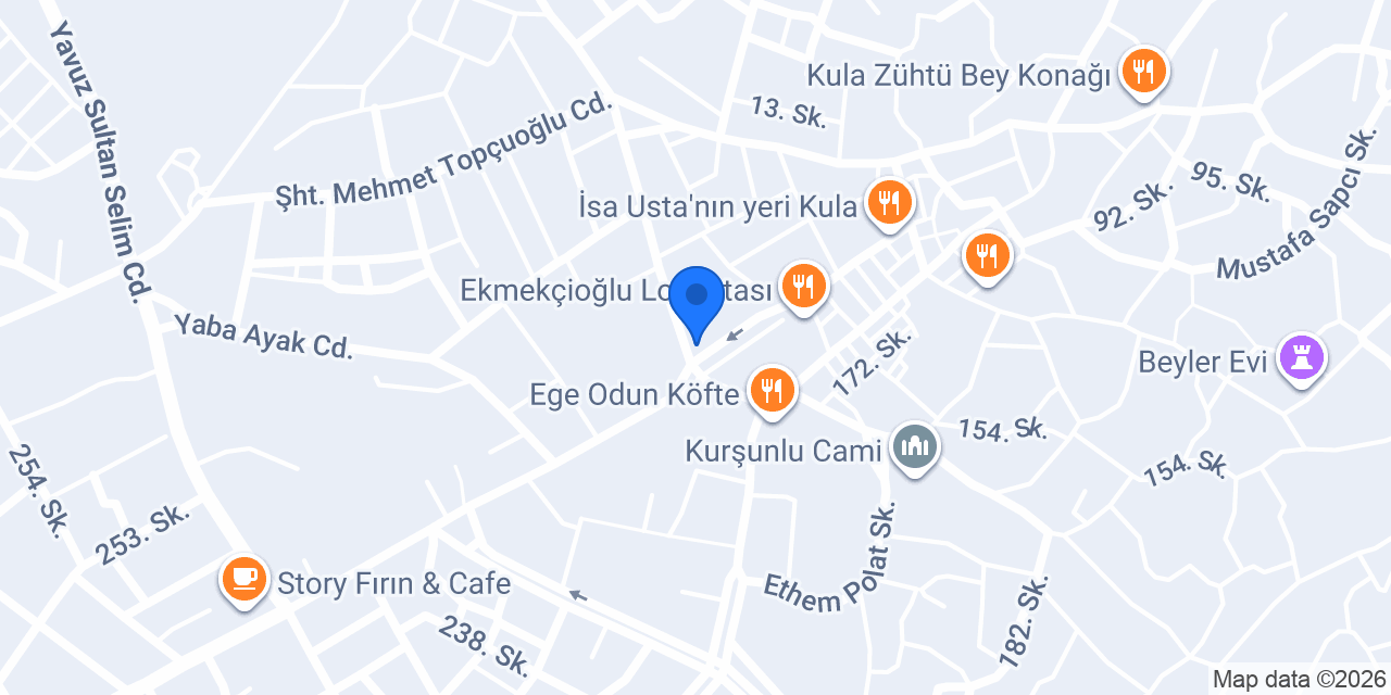 Akbank Kula/Manisa Şubesi konumu