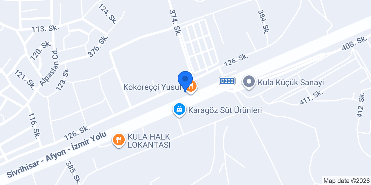 KÖFTECİ SAMİ MEŞHUR KULA LEBLEBİCİSİ konumu