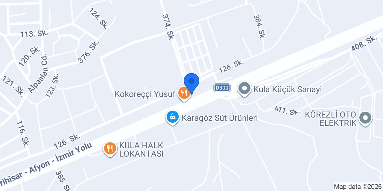 Yılmaz büfe konumu
