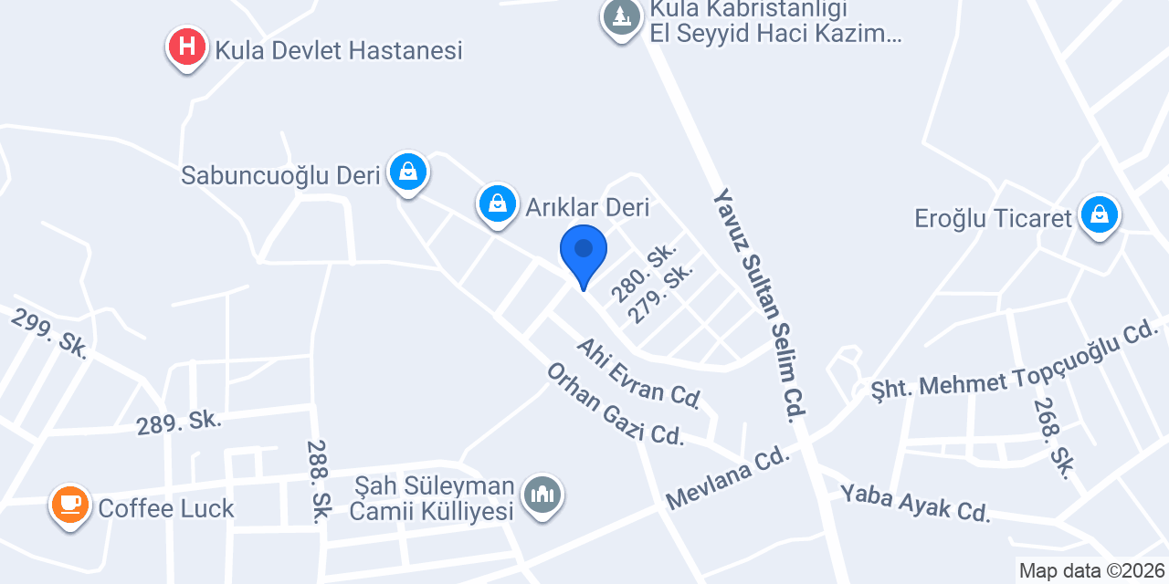 Öz Yüksel Deri konumu
