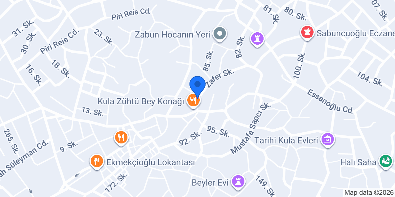 Anemon Koleksiyon Kula Otel konumu