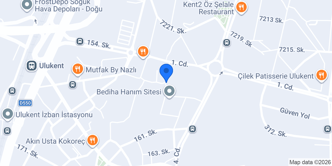 AKREDİTE ULUKENT konumu
