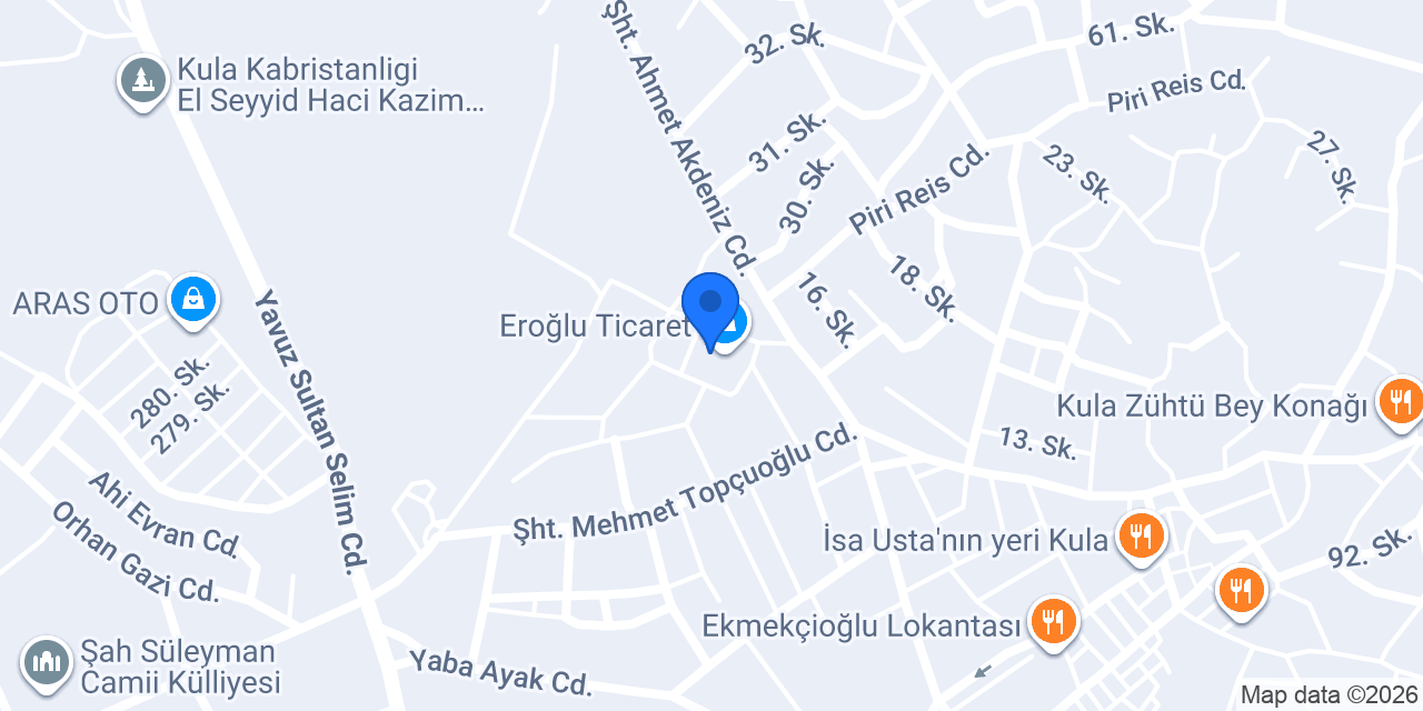 Baran Toptan Gıda Pazarlama konumu