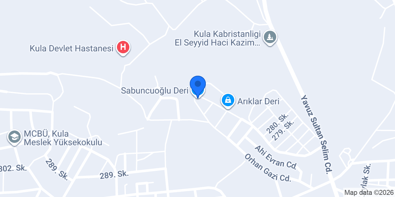 Sabuncuoğlu Deri konumu