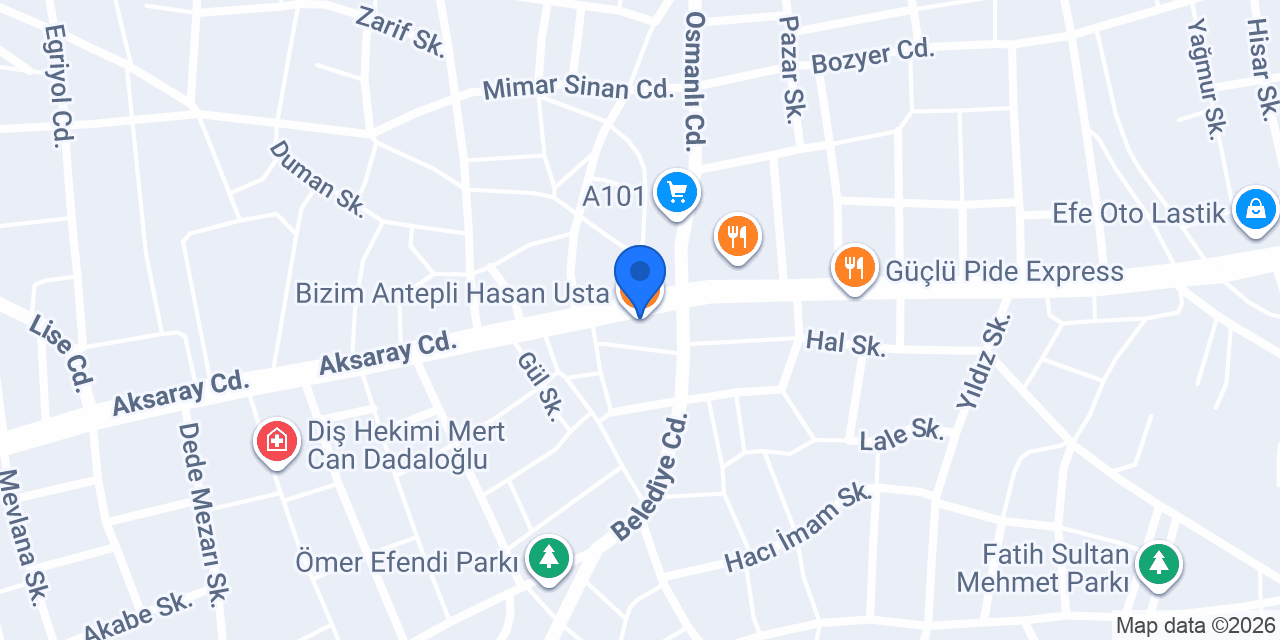 Bizim Antepli Hasan Usta konumu