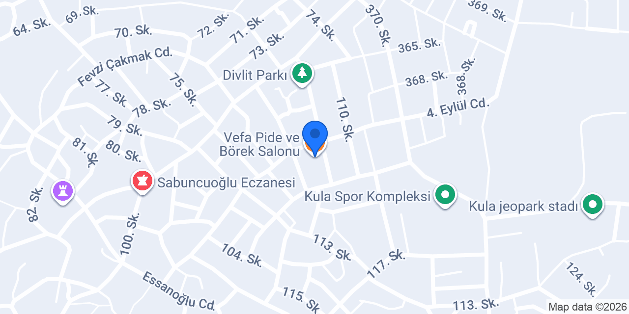 Vefa Pide ve Börek Salonu konumu