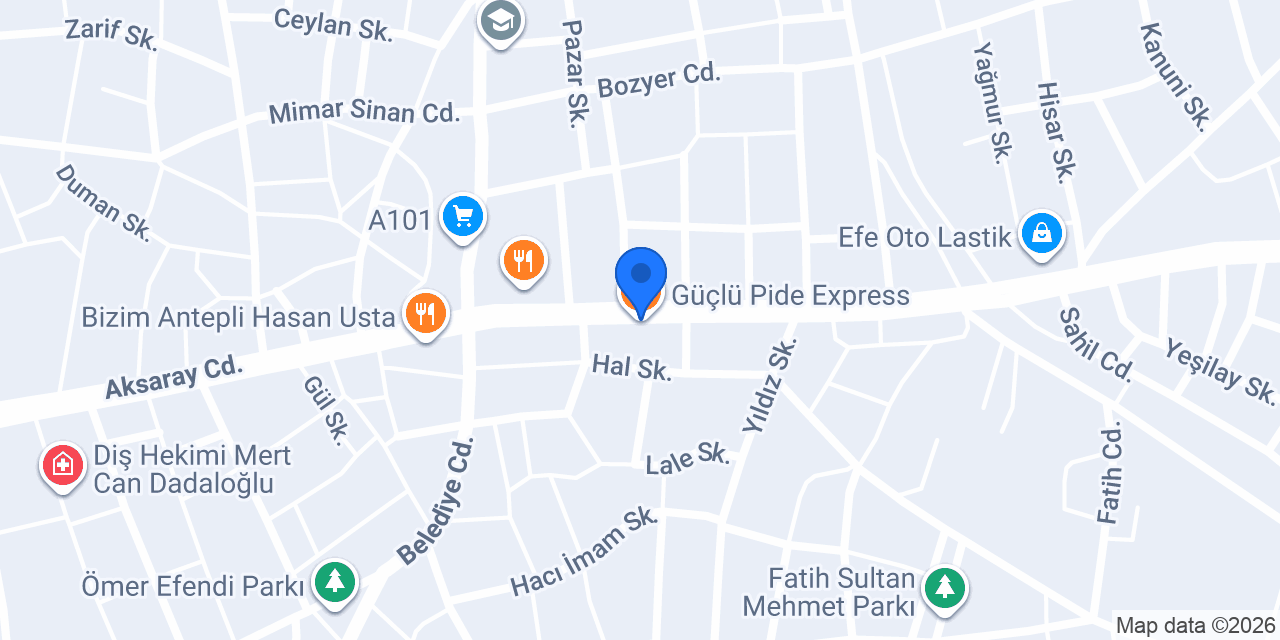 Güçlü Pide Express konumu