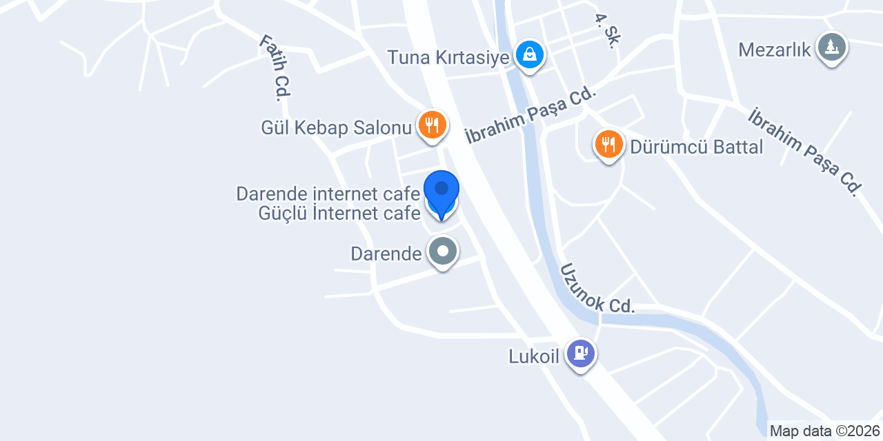 Darende internet cafe Güçlü İnternet cafe konumu