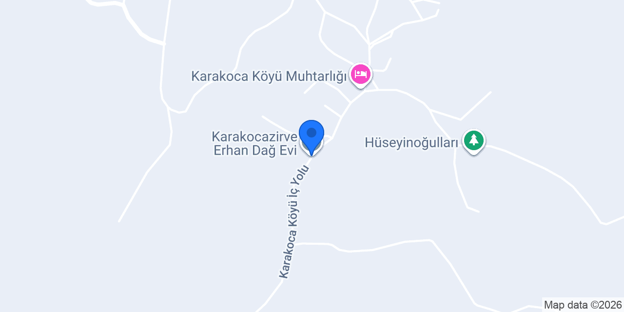 Karakocazirve Erhan Dağ Evi konumu