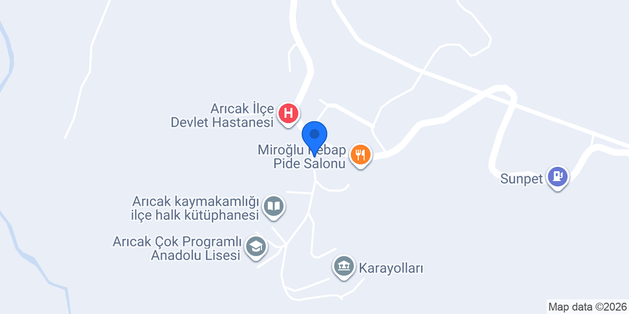 Ziraat Bankası Arıcak/Elazığ Şubesi konumu