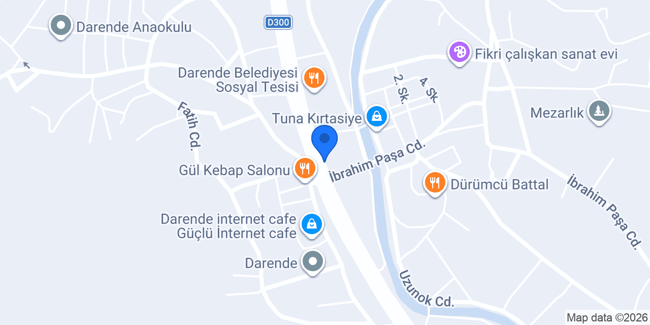DARENDE TAKSİ YOLDAŞ konumu