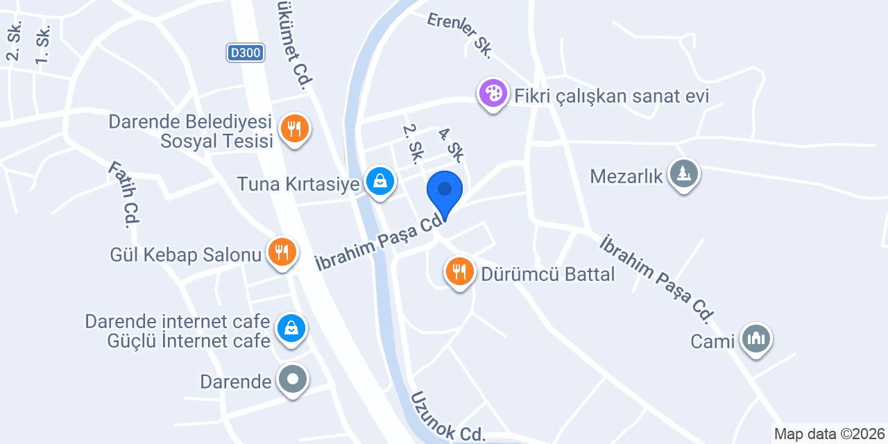 Darende Kaymakamlığı konumu