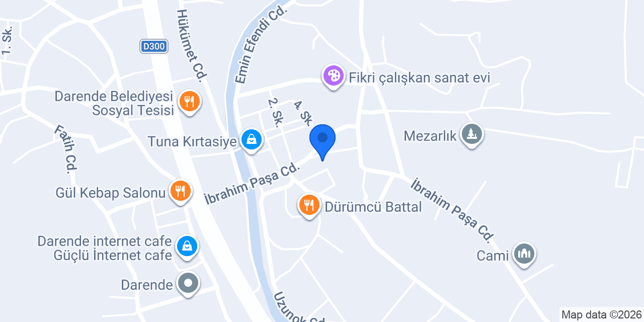 Darende Noterliği konumu