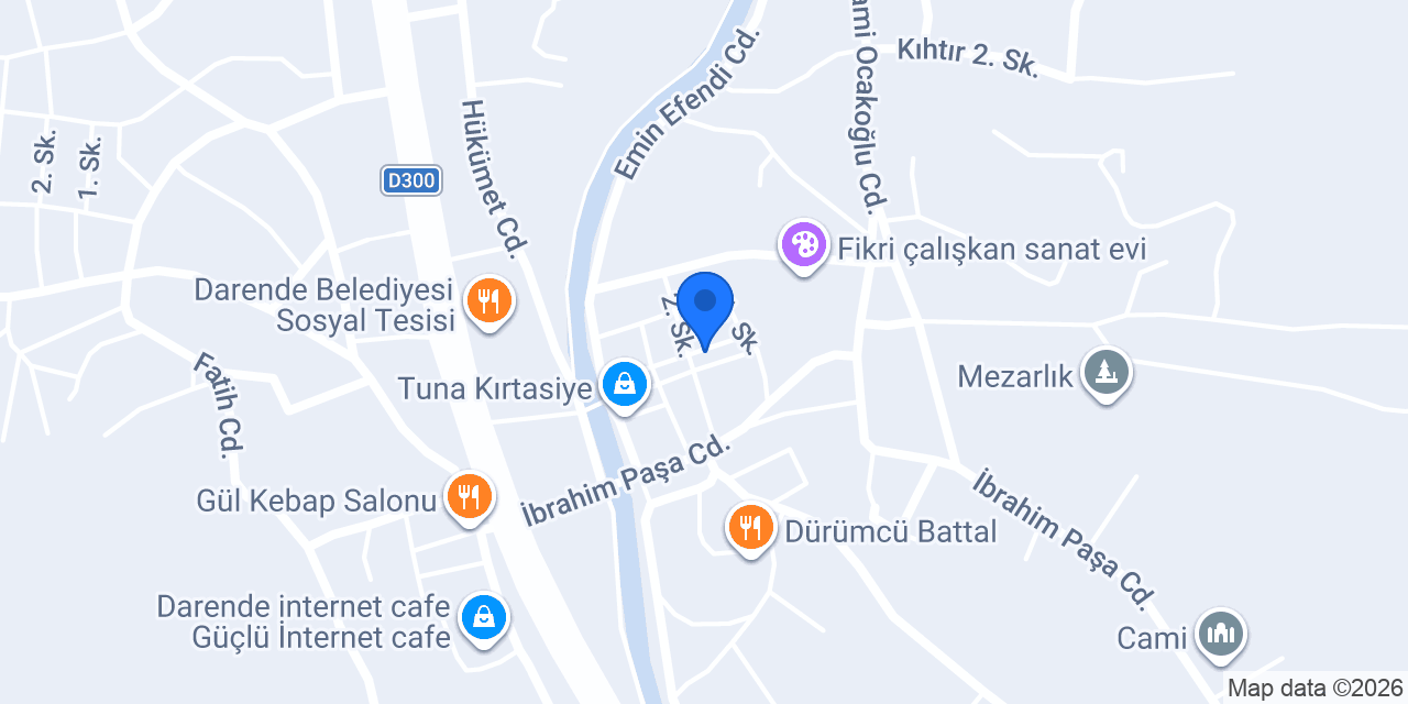 Akyıldız çicekçilik konumu