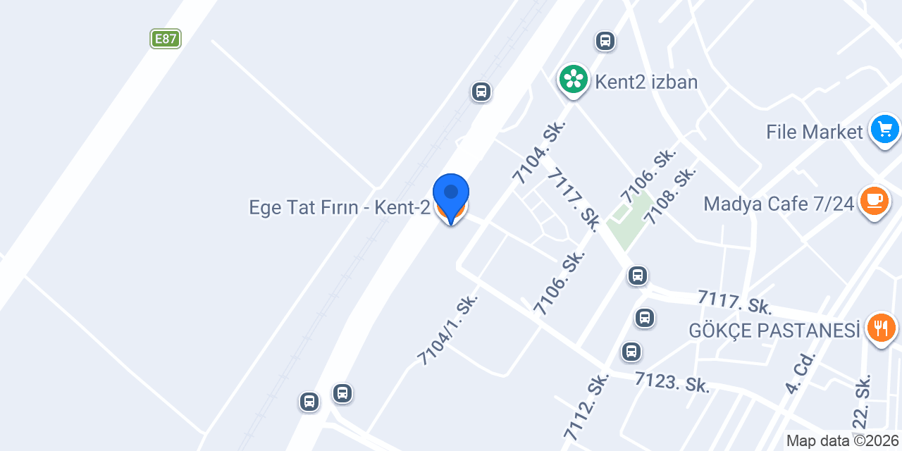 Ege Tat Fırın - Kent-2 konumu