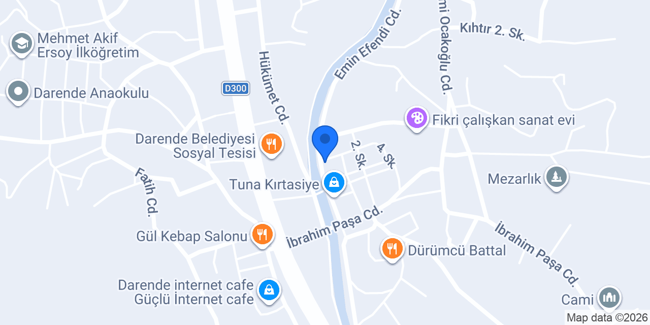 Darendeli Çerçi Yusuf konumu