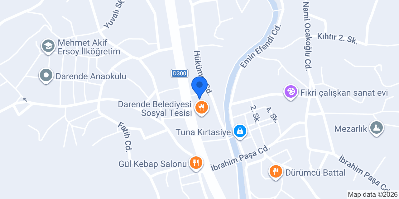 Darende Merkez So-asm konumu
