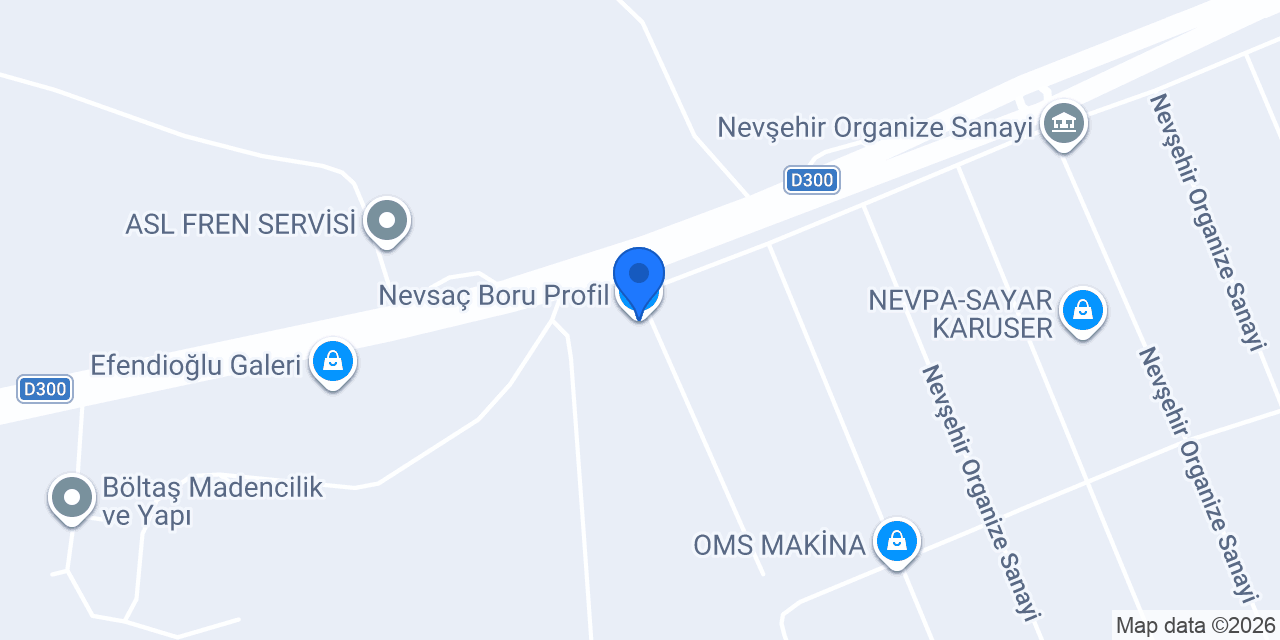 Nevsaç Boru Profil konumu